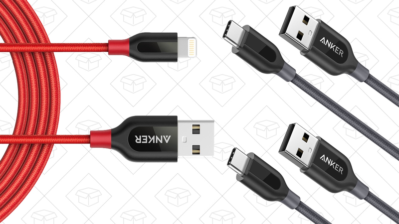 2-Pack Anker PowerLine+ USB-C to USB 3.0 Cables | $9 | AmazonAnker PowerLine+ 6' Lightning Cable | $10 | Amazon | Promo code 822ANKER